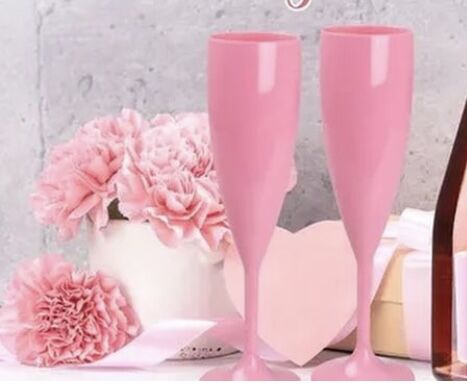 Pink Champagne Flutes