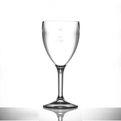 Lined @ 175ml and 250ml  Elite Premium Polycarbonate Wine Glasses, 11oz - 12 Pack